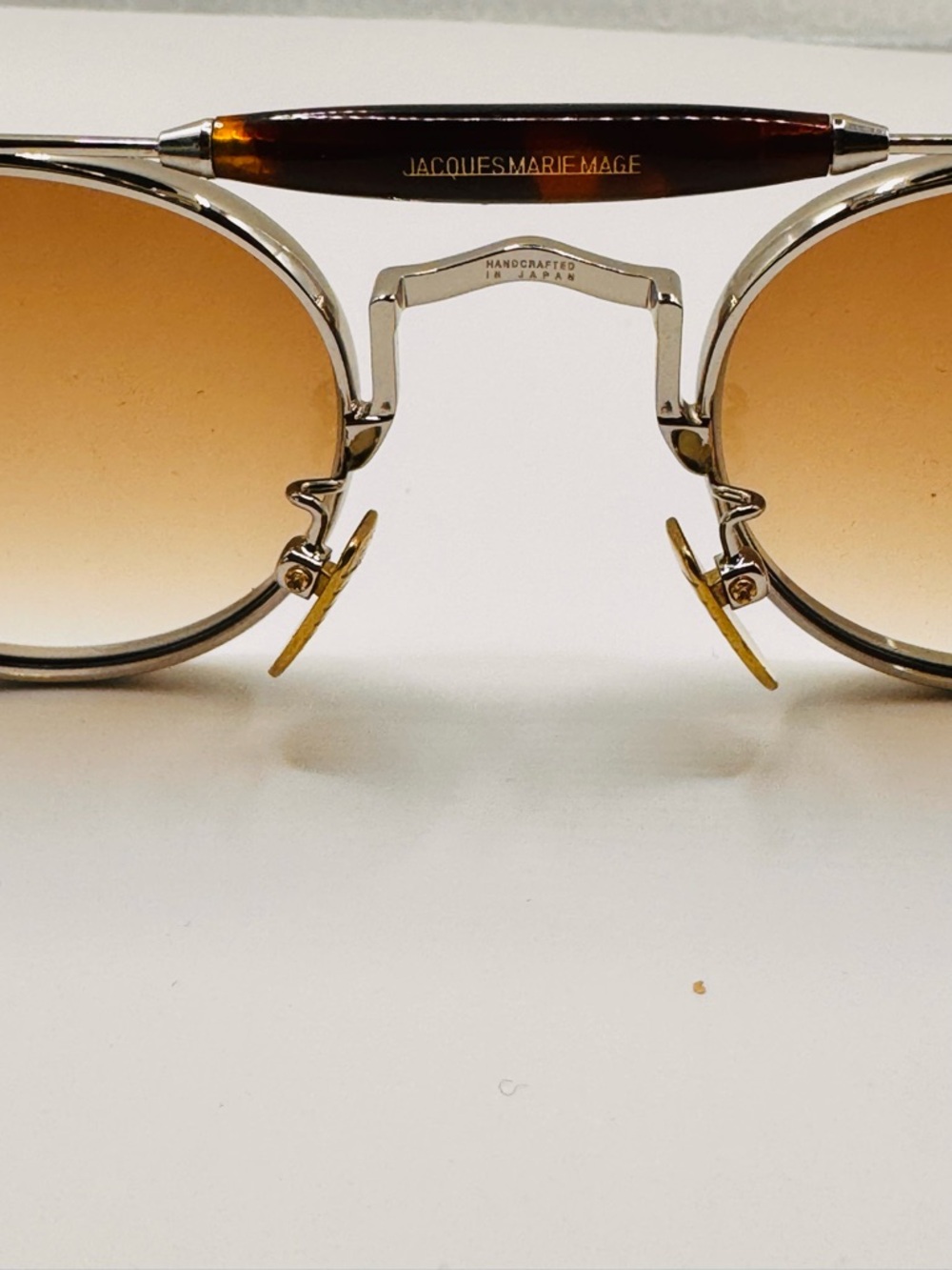 JMM Dasan Men's Round Metal Frame Sunglasses in Brown Gradient 48 MM - Picture 5 of 9